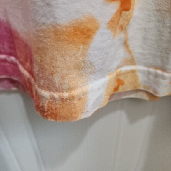 Vintage 80s Silver Screen T's Tiedye S/S T Shirt Gold Screen Print Fish OSFA - Picture 6 of 10